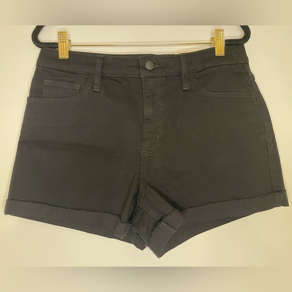 Universal Thread High Rise Midi Shorts Black Size 10R